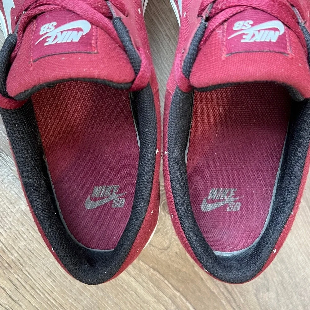 Nike SB Portmore Canvas Premium Sneakers Team Red White‎ Mens 13 UK 12 EU 47.5